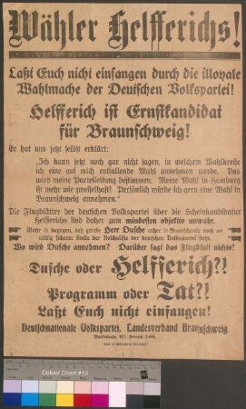 Wahlplakat der DNVP zur Reichstagswahl am 6. Juni 1920