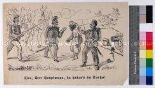 Karikatur auf die bayerische Armee im Deutsch-Französischen Krieg