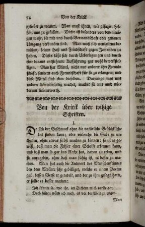 Von der Kritik über witzige Schriften.