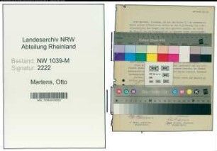 Entnazifizierung Otto Martens , geb. 24.07.1899 (Zollbeamter)