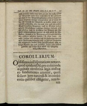 Corollarium