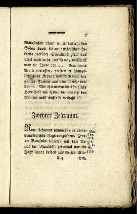 Zweyter Zeitraum.
