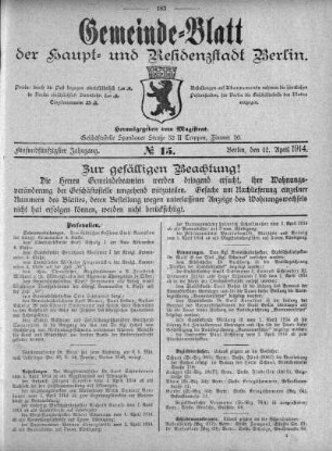1914,15: No. 15, 12. April 1914