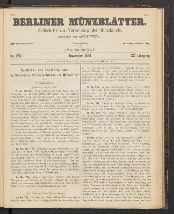 No. 231. November 1899