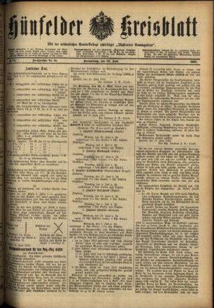Ausgabe vom Donnerstag, den 22. Juni 1916.