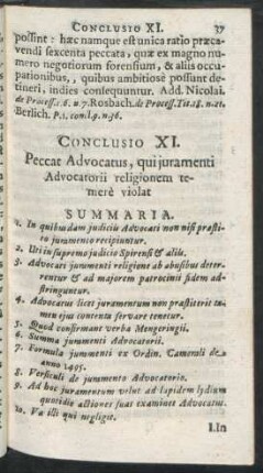 Conclusio XI. - XV.