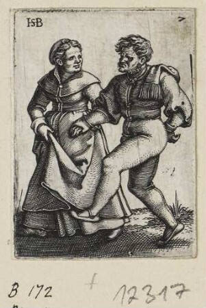 Nach links tanzendes Paar, Blatt 7 der Folge "Bauernfest"