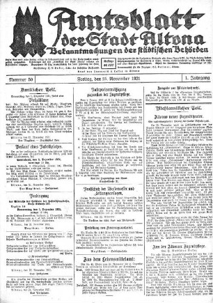 Nummer 50 : Freitag, den 25. November 1921