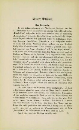 [III.] Kleinere Mitteilungen