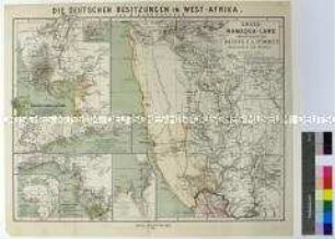 Karte der deutschen Kolonien in West-Afrika