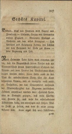 Sechstes Kapitel. balduin, Graf von Flandern wird Regent von Frankreich. ...