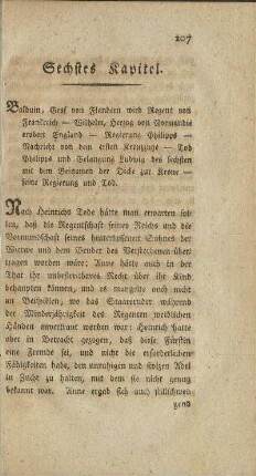 Sechstes Kapitel. balduin, Graf von Flandern wird Regent von Frankreich. ...