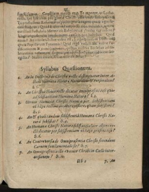 Syllabus Quaestionum.