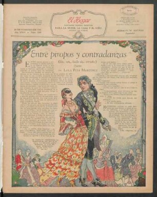 Entre piropos y contradanzas (En un baile de antaño) : Cuento
