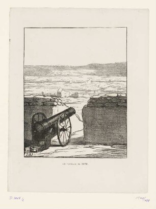 Un Paysage en 1870, Blatt 255 der Folge „Actualités“, in: „Le Charivari“, Paris 1870