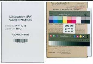 Entnazifizierung Martha Reuver , geb. 07.03.1894 ()