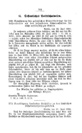 Bewilligung laufender Beihilfen zu den tatsächlichen Schulunterhaltungskosten : [G. Oeffentliches Volksschulwesen]