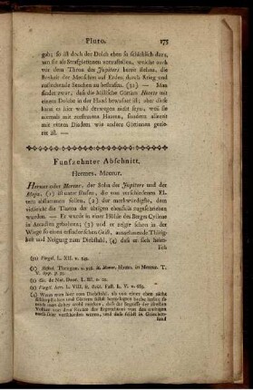 Fünfzehnter Abschnitt. Hermes (Mercur)