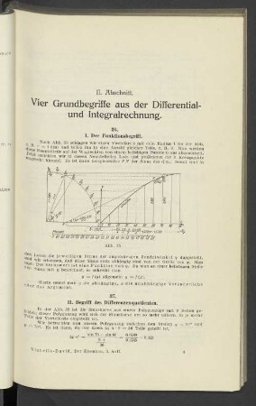 II. Abschnitt. Vier Grundbegriffe aus der Differential- und Integralrechnung