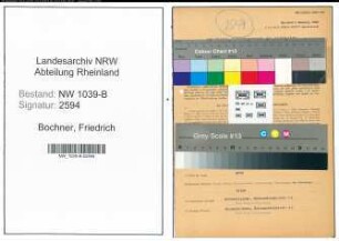 Entnazifizierung Friedrich Bochner , geb. 07.01.1890 (Former)