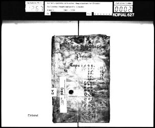 Ausgangsregister der Hofräte / Alte Aufschrift: "Churfürstlichen Sächsischen Cantzley Protocollbuch"