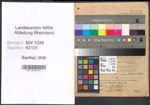 Entnazifizierung Willi Barthel , geb. 31.12.1891 (Hotelier)