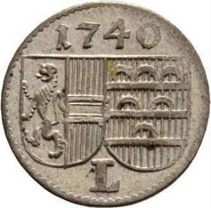Münze, Pfennig, 1740