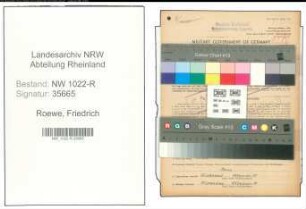 Entnazifizierung Friedrich Roewe , geb. 11.06.1897 (Bahnbeamter)
