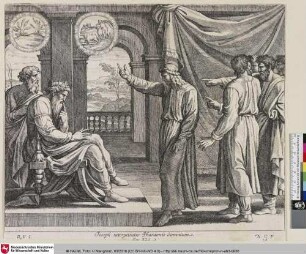 [Joseph erklärt die Träume des Pharao.; Joseph explique les songes de Pharaon.]