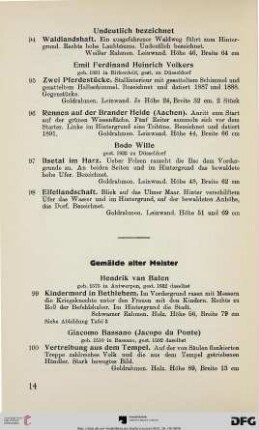 Gemälde alter Meister (Nr. 99-147)