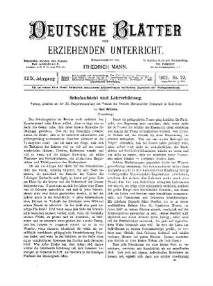 Schulaufsicht und Lehrerbildung : (Fortsetzung)