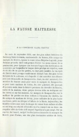 La fausse maîtresse