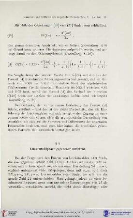 § 4: Lückenzahlpaare gegebener Differenz