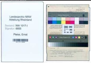 Entnazifizierung Ernst Pleiss , geb. 17.04.1906 (Kaufmann)