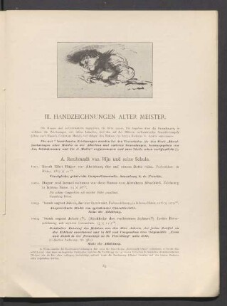 III. Handzeichnungen Alter Meister