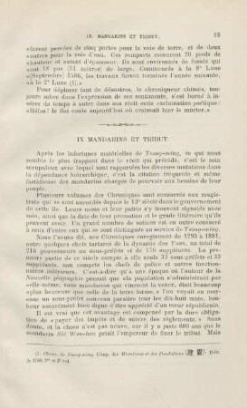 IX. Mandarins et tribut