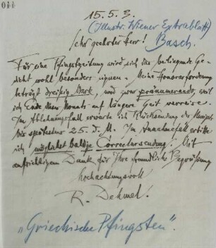 Brief an das Illustrirte Wiener Extrablatt