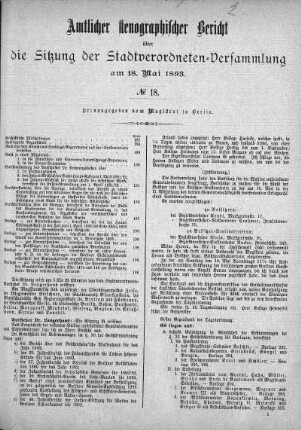 No. 18, 18. Mai 1893