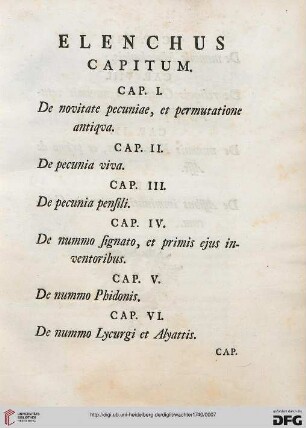 Elenchus capitum