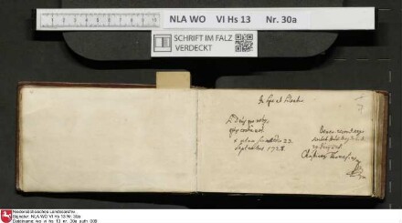 Stammbuch des U. J. Schrader aus Hannover