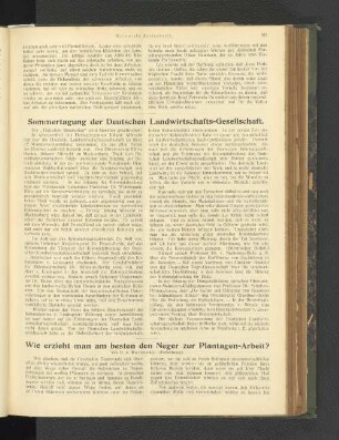 Sommertagung der Deutschen Landwirtschafts-Gesellschaft.