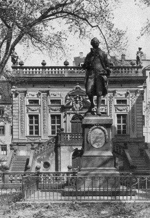 Leipzig: Alte Börse mit Goethe-Denkmal