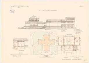 Rheinische Friedrich-Wilhelms-Universität Bonn Akademisches Kunstmuseum: Lageplan 1:500, Grundriss Obergeschoss Querschnitt Ansicht 1:150