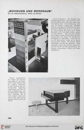 4: "Wohnung und Werkraum" : aus der Hallenausstellung ; Bilder und Glossen