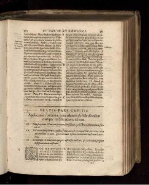 Tertia Pars Capitis. Applicatio doctrinae praecedentis de fide Abrahae eiusque iustificatione ad nos
