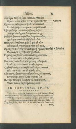 In Septimam Epist. Argumentum.