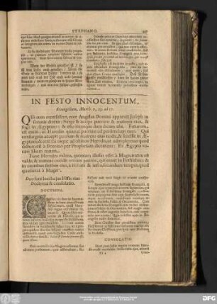 In Festo Innocentum, Evangelium, Matth. 2, 13. ad 17.