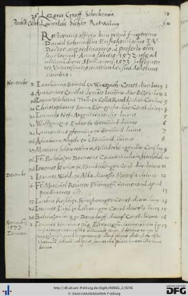 [fol. 147] Rektorat David Schmidlin 1572/73