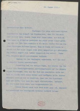 Brief an Julius Bittner : 26.01.1911