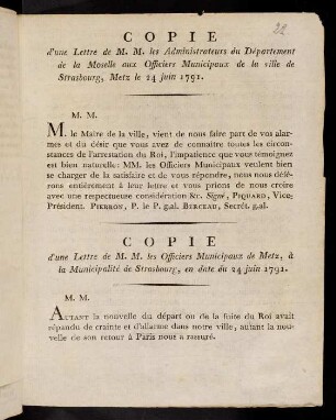 Copie d'une Lettre...